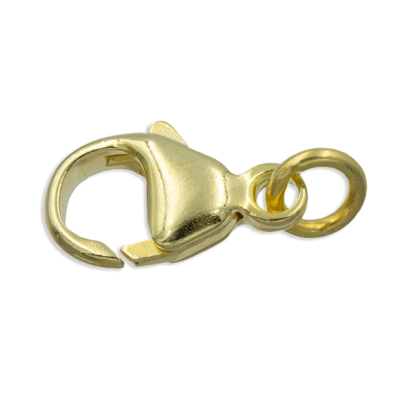 Karabiner Silber 925 vergoldet - 13mm mit Öse