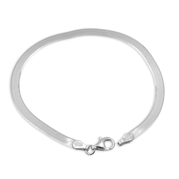 Doppelpanzerarmband flach Silber 925 - 3,5mm breit