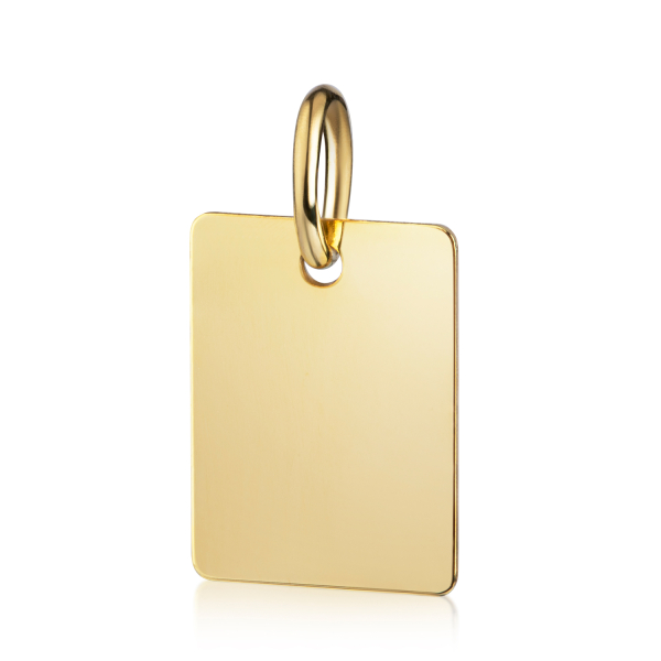 Gravurplatte Rechteck Gold 333 - 10x13,5mm
