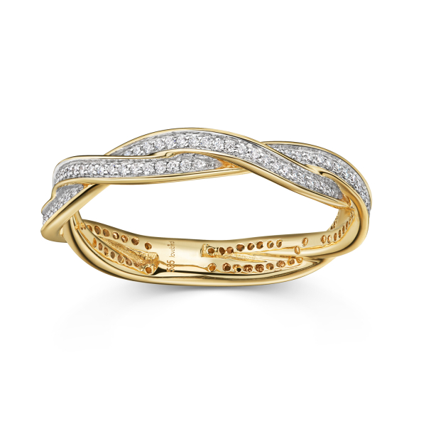 Lovebird Damenring Gelbgold 585 teilrhodiniert - 117 Brillanten 0,24 ct. - Bild 2
