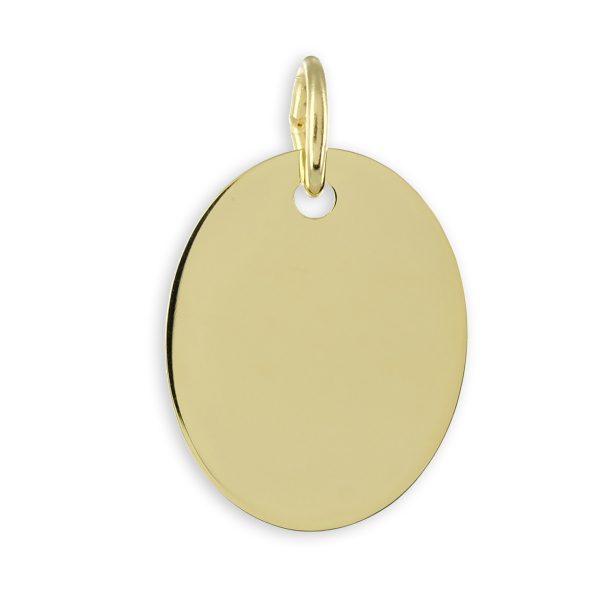 Gravurplatte oval Gold 333 - 12x15mm