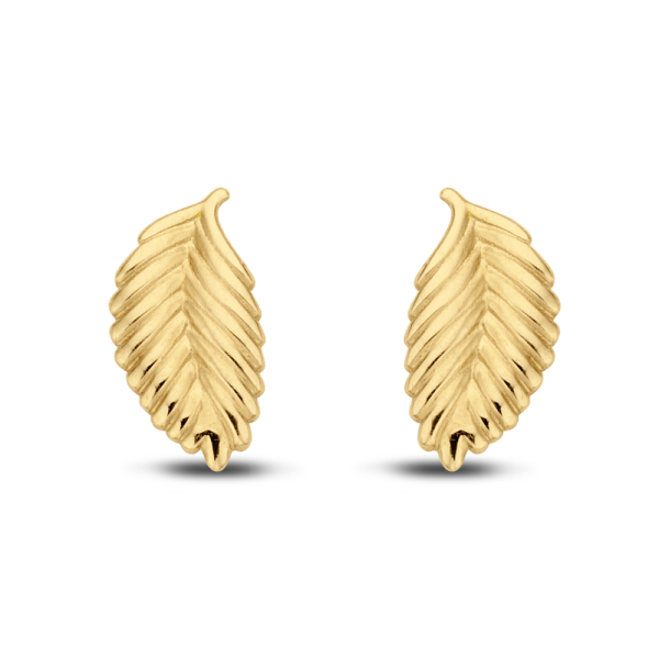 Ohrstecker Feder Gold 585 - 7x3mm