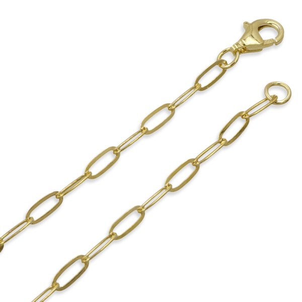 Ankerkette weit Silber 925 vergoldet - 2,5mm breit - 45cm - Bild 2