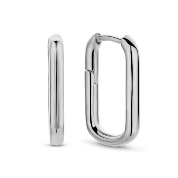 Klappcreolen Silber 925 rhodiniert - 18x11x2mm