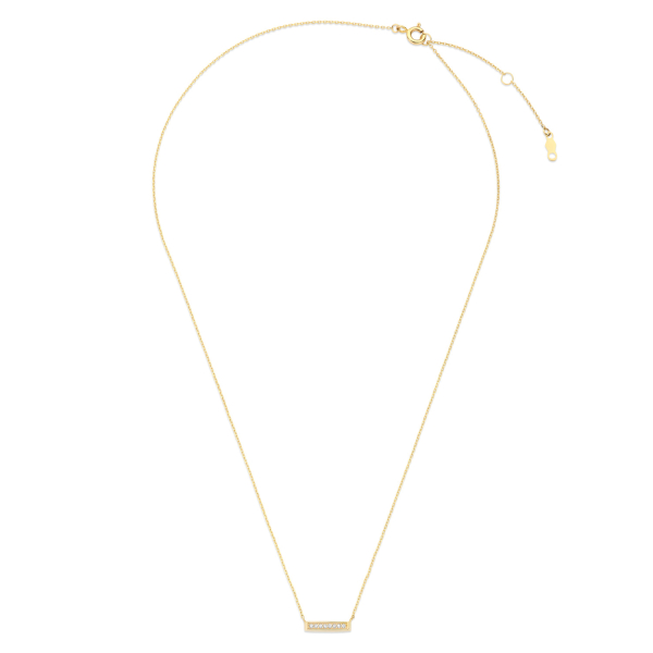 Collier Barren mit Zirkonia Gold 585 - Ankerkette 43cm mit Zwischenösen - Bild 2