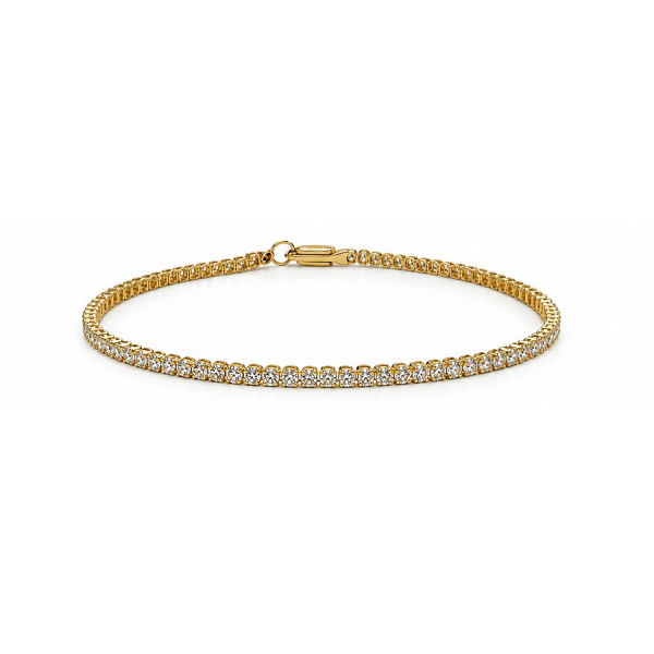 Tennisarmband Gold 585 mit Lab Grown Brillanten 1,55ct F/VVS - 18,5cm