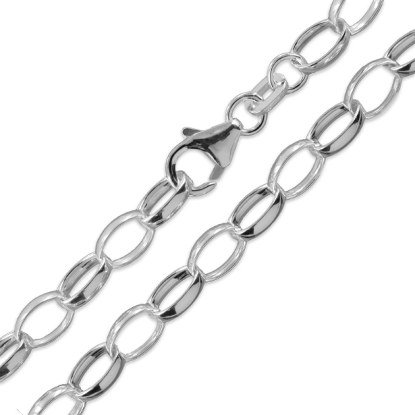 Erbsarmband oval Silber 925 - 5mm breit - 19cm
