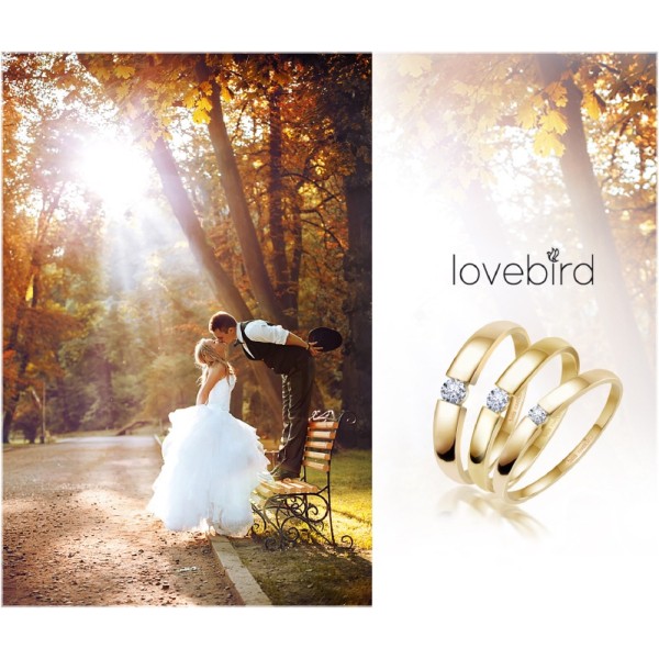 Lovebird Spannring Gelbgold 585 - Brillant 0,03 ct. - Bild 4