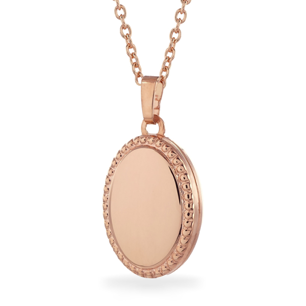 Medaillon oval Silber 925 rosévergoldet - 14x18mm
