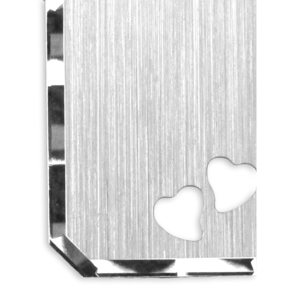 Gravurplatte mit Herzen Silber 925 - 18x14mm - Bild 2
