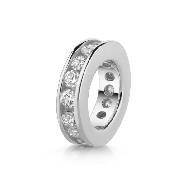 Charm Divider Silber 925 - 14 Zirkonia - Ø 8,5mm