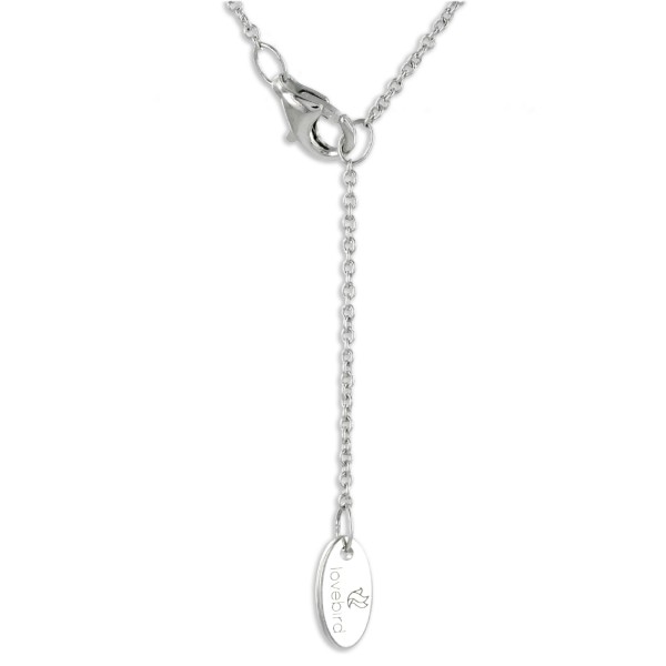 Lovebird Collier mit Zirkonia 101 Facetten 7mm Silber 925 rhodiniert - Bild 3