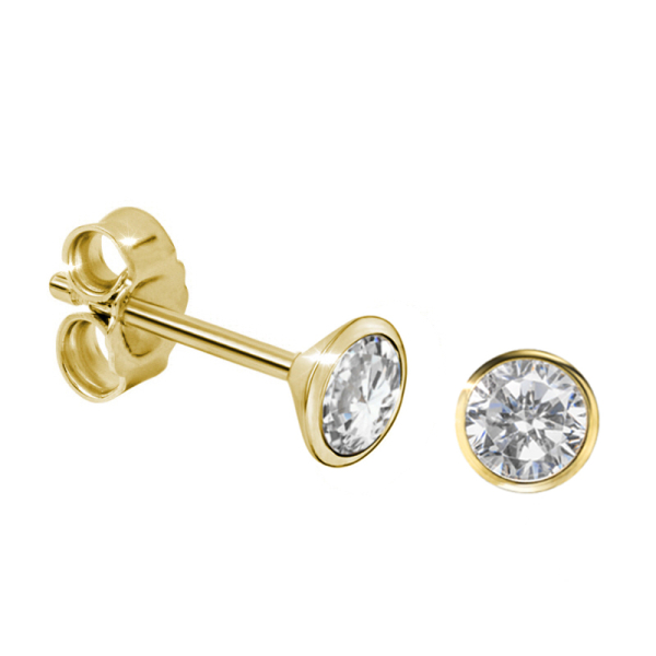 Ohrstecker mit Lab Grown Brillant 0,50 ct Gelbgold 585